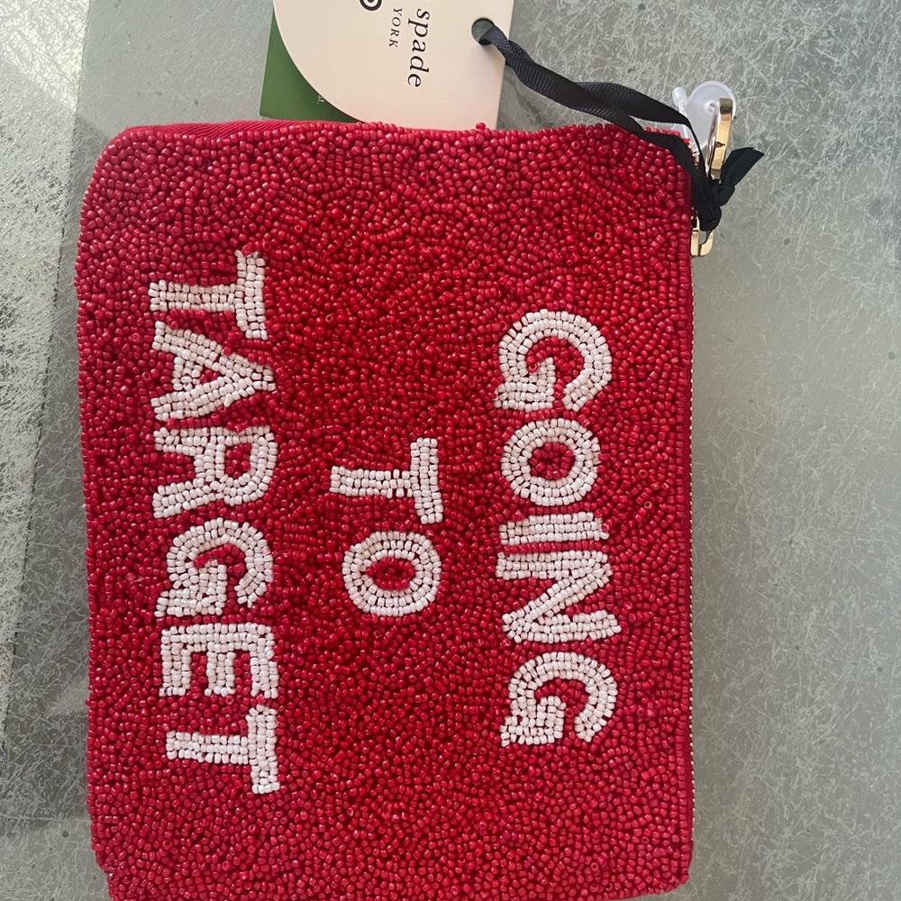 Kate Spade x Target Going to Target Beaded Clutch Red and White